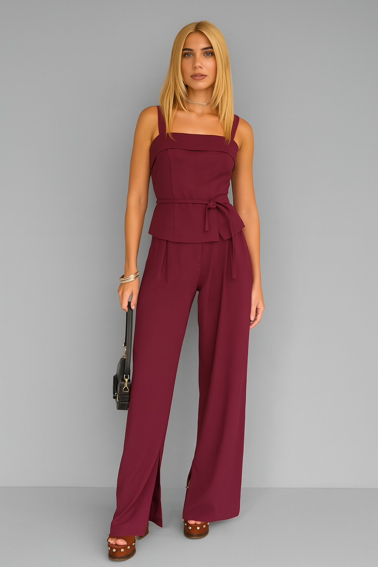 Elegantes, tailliertes Top mit Trägerdetail – Tailliertes Oberteil aus Viskosemischung