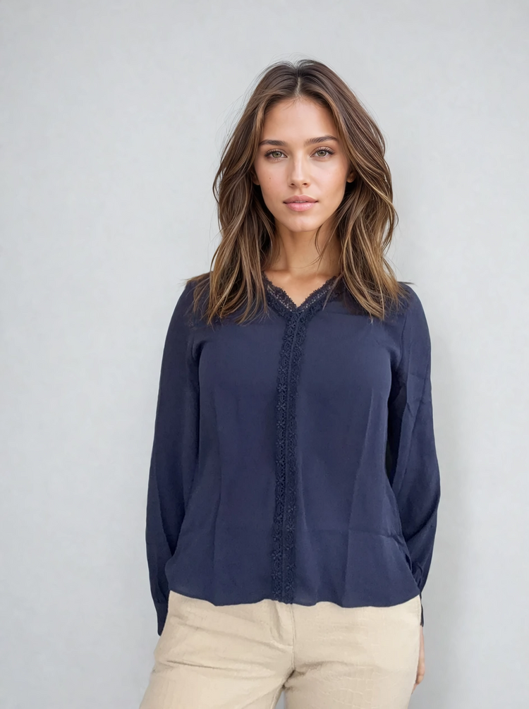 Blouse with Lace Detail