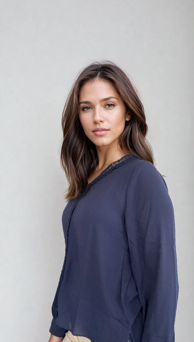 Blouse with Lace Detail