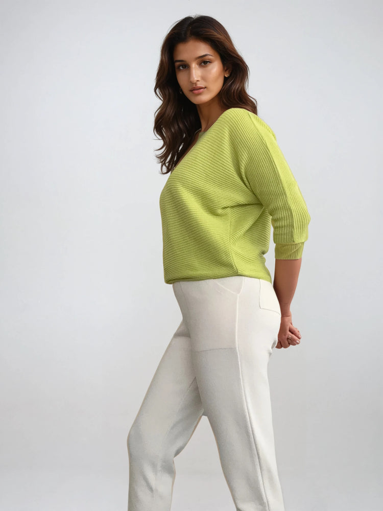 Straight-Leg Pants with Elastic Waistband