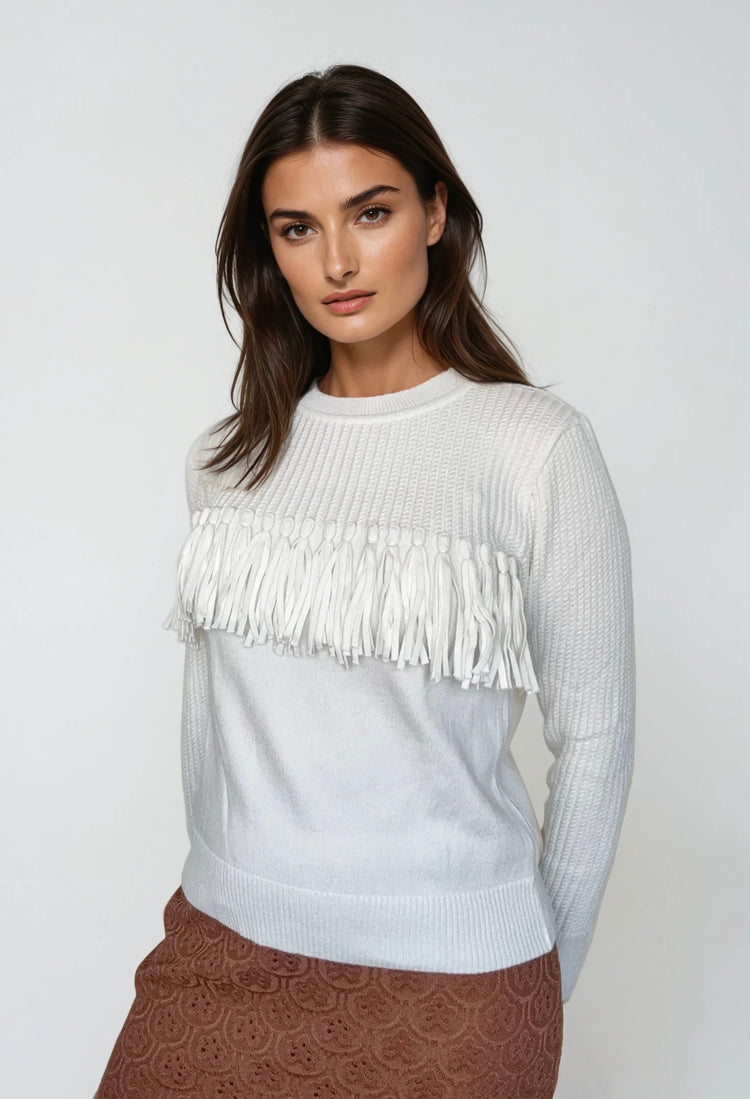 Pullover mit Fransen