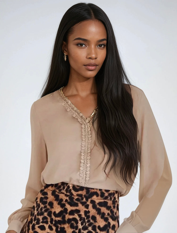 Blouse with Lace Detail
