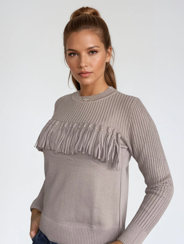 Pullover mit Fransen