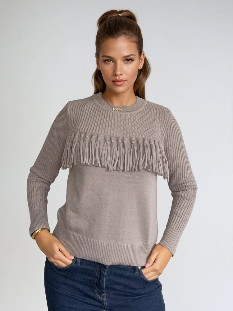 Pullover mit Fransen