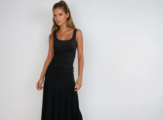 Square Neck Sleeveless Knit Top